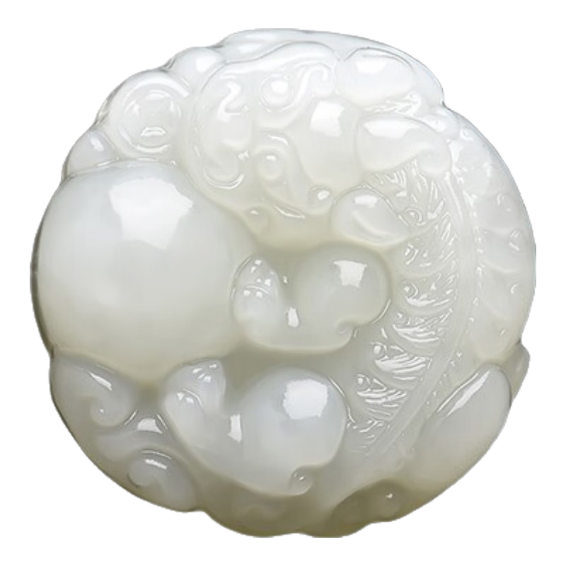 吉照堂和田玉貔貅吊墜男款情侶項鏈女士掛件玉佩皮丘貔恘玉墜單墜禮物 和田玉有求必應貔貅+國檢證書(shū)