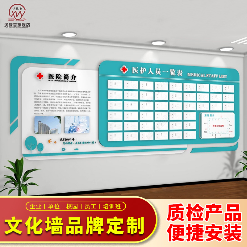 墙面展示制作3d立体高端墙面布置创意牙科中医门诊诊所宣传介绍墙设计