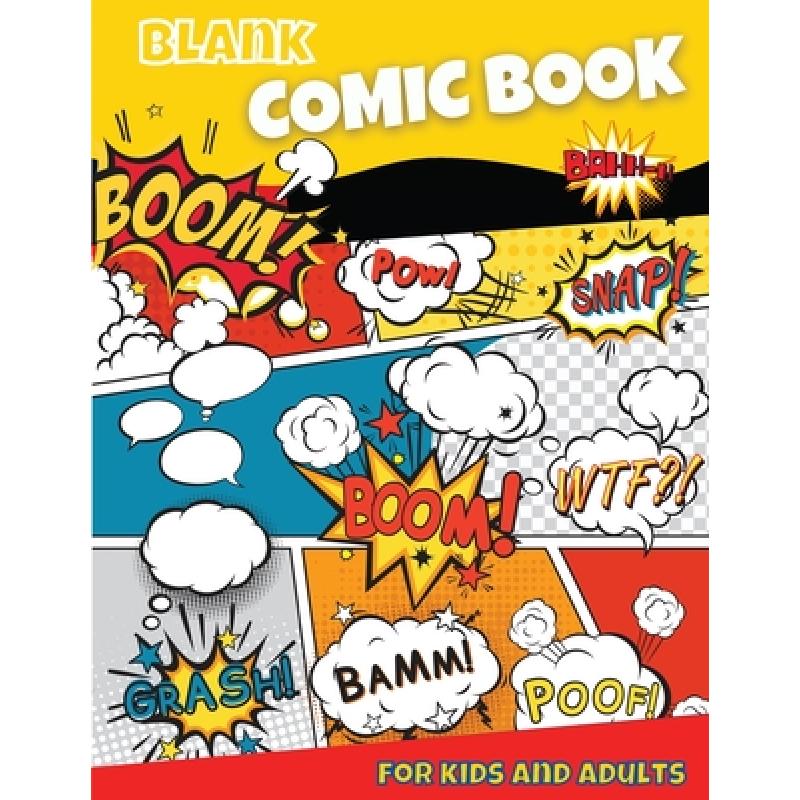 预订 blank comic book for kids and adults: 100 fu
