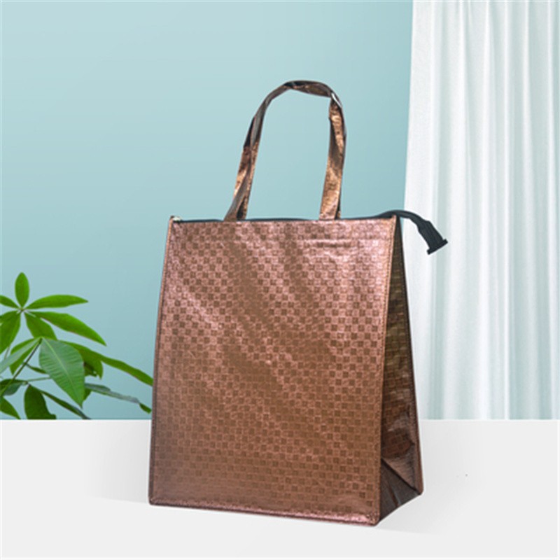 摩梧无纺布拉链收纳袋 加厚手提包 空白袋 袋口有拉链现货定做 蓝色 38*18*42cm 竖款中号 1个装