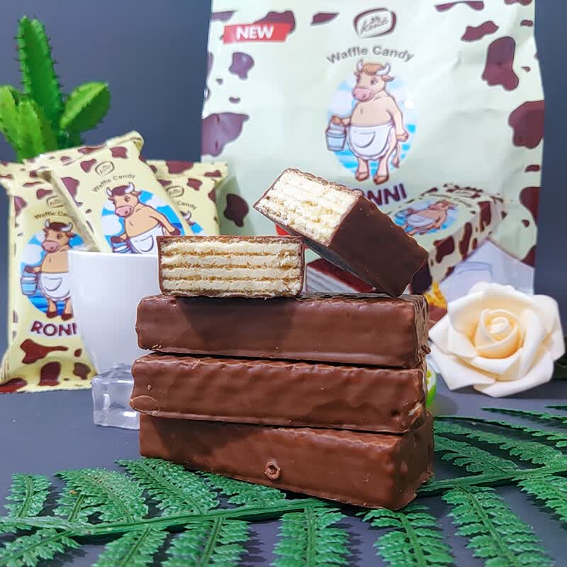 konti俄罗斯进口konti牌康吉大牛威化饼干巧克力味牛奶味组合夹心饼干 巧克力味500g*2袋(散装)高性价比高么？