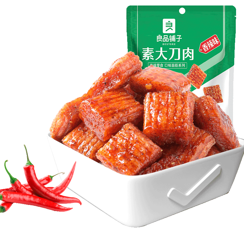 良品铺子 素大刀肉香辣味网红辣条味儿时小零食休闲小吃260g