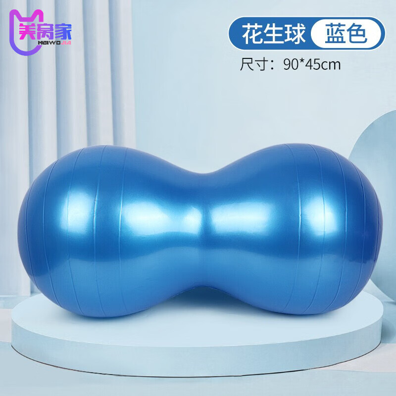 美窝家 瑜伽球婴儿花生球儿童感统训练健身球孕妇大号加厚防爆大龙球 蓝色加厚防爆（附打气工具）