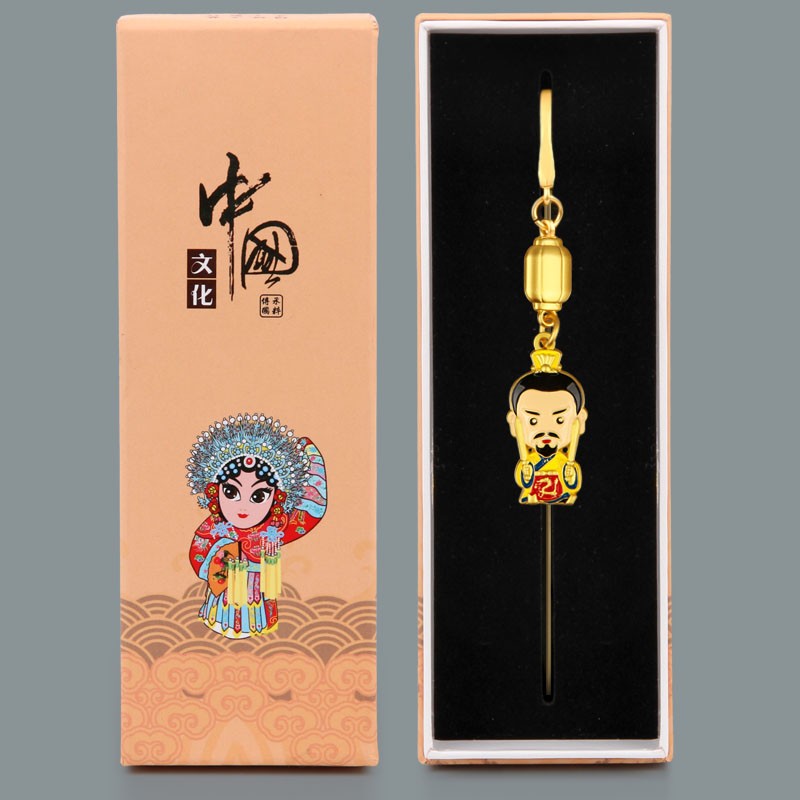 中国风书签金属Q版三国创意学生小礼品中国特色礼品送老外 刘备单书签属于什么档次?