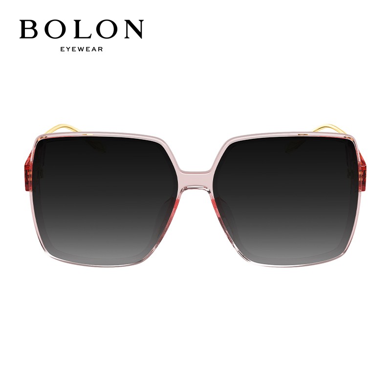 暴龙（BOLON）眼镜新款近视太阳镜女士墨镜带度数TCBL5058 A33-镜片灰渐进/镜框透粉色 1.56非偏光(建议300度以内)