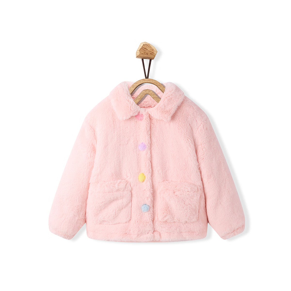 MiniPeace童装女童 外套儿童夹克 粉色 140