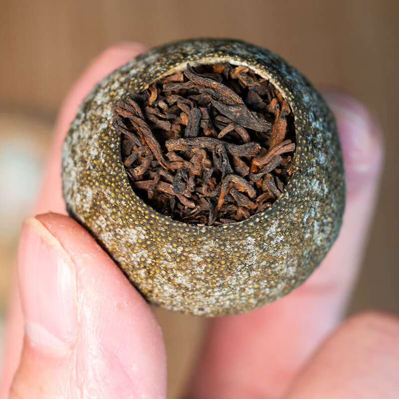 秋博源小青柑陈皮普洱熟茶 新会生晒头采柑 云南古树普洱茶叶礼盒装