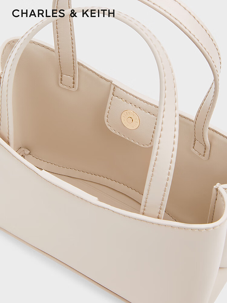 charles&keit纯色毛绒手提托特包单肩斜挎小方包包女包七夕礼物CK2-30782416 CK2-30782416-1综合色