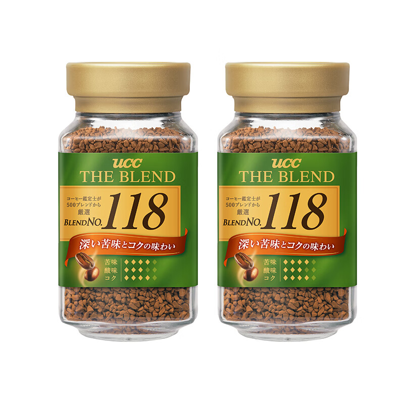 悠诗诗(UCC)117速溶咖啡粉 原装进口无蔗糖黑咖啡瓶装便利装美式咖啡 118两瓶(共180g)24.11生产