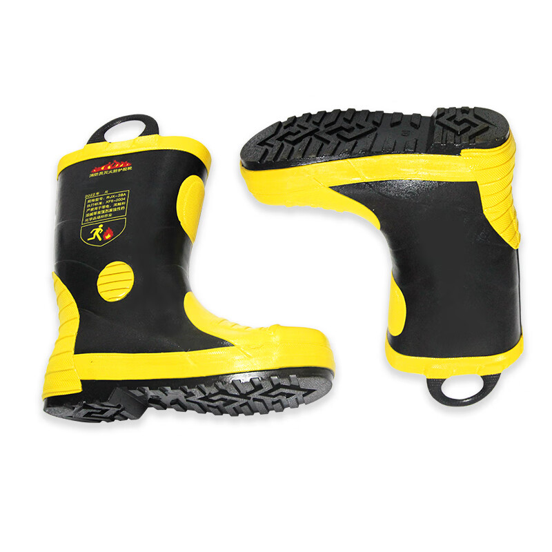 消防鞋消防作训靴3c认证消防员灭火防护靴17款14款战斗消防靴靴头带钢