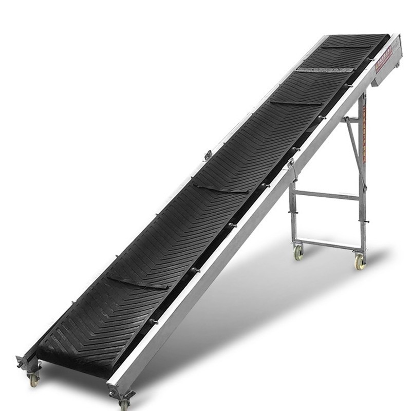 小型输送机商用装车卸货电动传送带折叠升降式运送带流水线皮带防滑