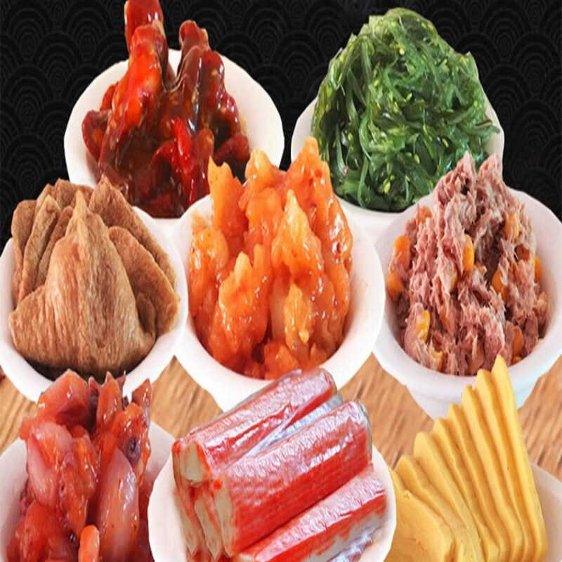 北海道寿司材料套装蟹子食材DIY组合紫菜包饭海苔料理寿司材料食材全套 150.5g 大琦蟹柳