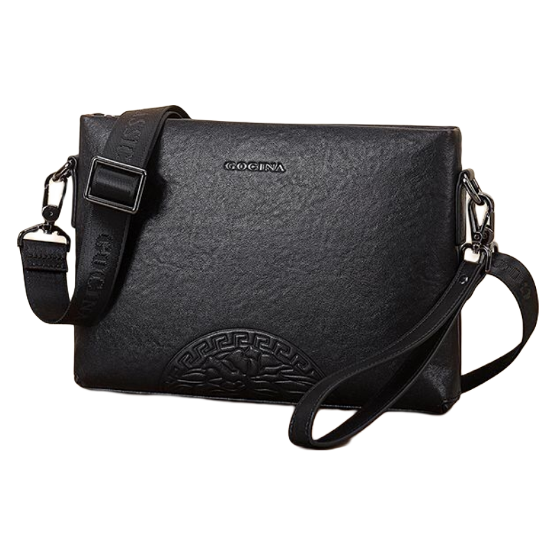 库奇世家品牌真皮男士手包信封包 黑色