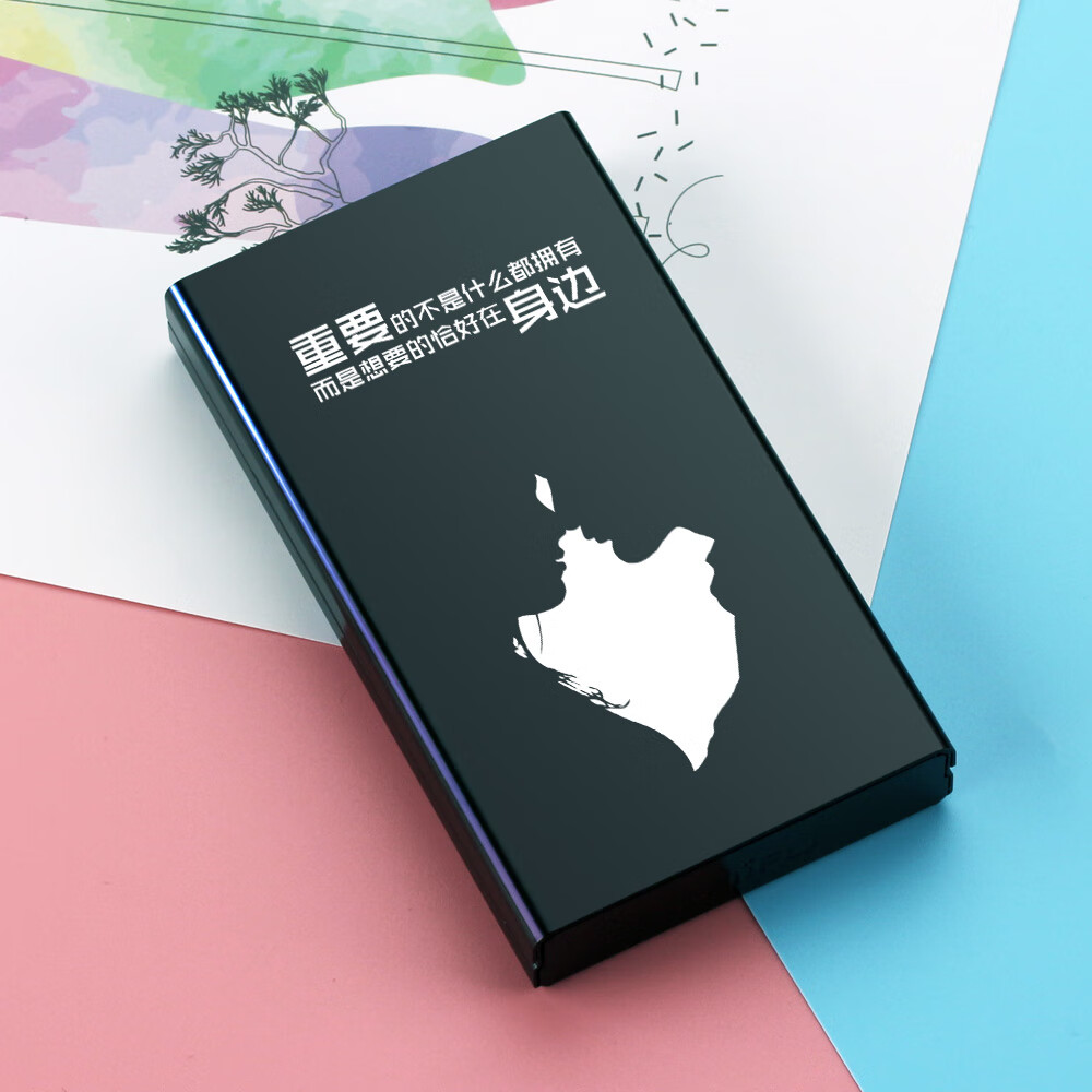 2烟盒0支装盒女细支细烟烟盒男便携个性创意潮粗烟铝合金烟盒 黑色