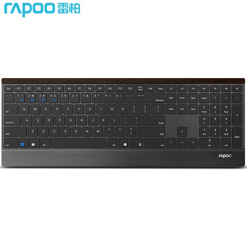 雷柏（Rapoo） E9500G 无线键盘 蓝牙键盘 办公键盘 超薄键盘 全尺寸 电脑键盘 高端商务键盘 笔记本键盘