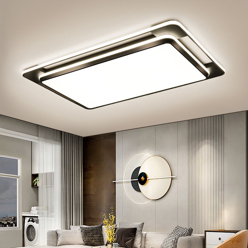 灯诺堡客厅灯现代简约2025新款大气吸顶灯大厅主灯圆形大尺寸灯具套餐 90*60cm-96w 无极