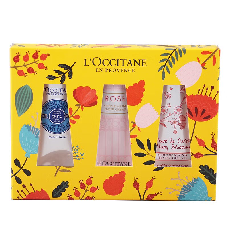欧舒丹(loccitane)送礼佳品 欧舒丹护手霜3支装套装礼盒 30ml*3 乳木