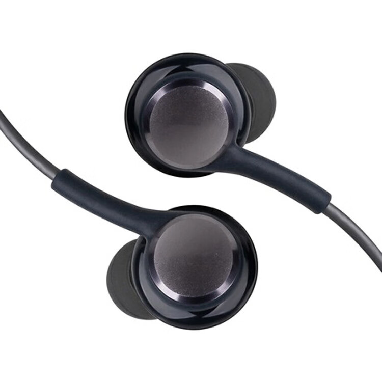 尼龙编织S8 S10线控带麦入耳式耳机手机通话耳机 黑色