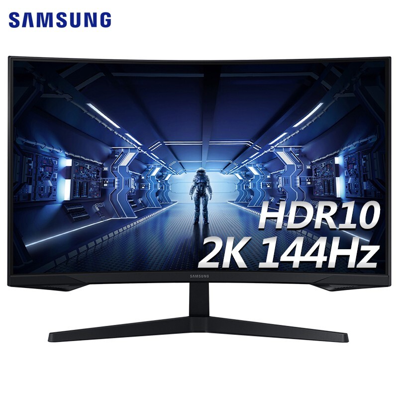 三星（SAMSUNG）显示器 玄龙骑士 27英寸 2K电竞144Hz 1ms响应 1000R曲面游戏 电脑液晶显示屏幕  C27G54TQWC