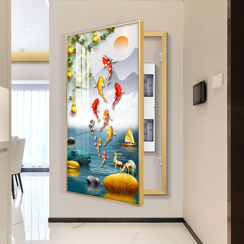 妙普乐电表箱高档装饰画2024新款 大尺寸电表箱画装饰画玄关画挂画