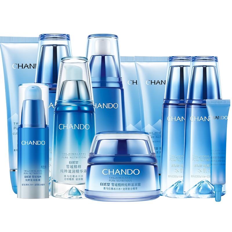 ���ڲ�������Ȼ�ã�CHANDO�� ��Ȼ�û���Ʒ��װŮ ѩ�򾫴ⲹˮ��ʪ����ױƷ���� [6��ȫ��]��+ˮ+��+��+��˪+��˪ 348Ԫ