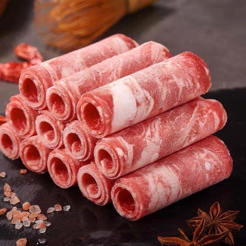 伯贤 新鲜肥牛卷火锅食材牛肉片涮火锅牛肉卷生鲜生牛肉 2斤品质肥牛