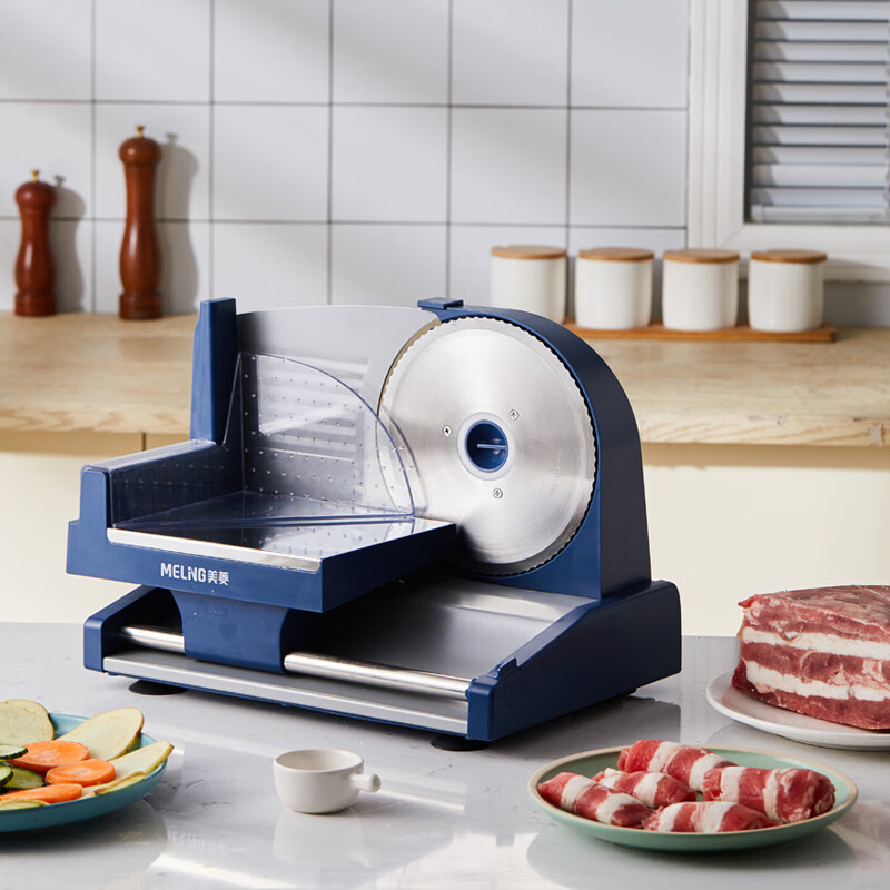 切羊肉片机美菱羊肉卷切片机肥牛切肉机家用电动刨肉机小型切肉片机