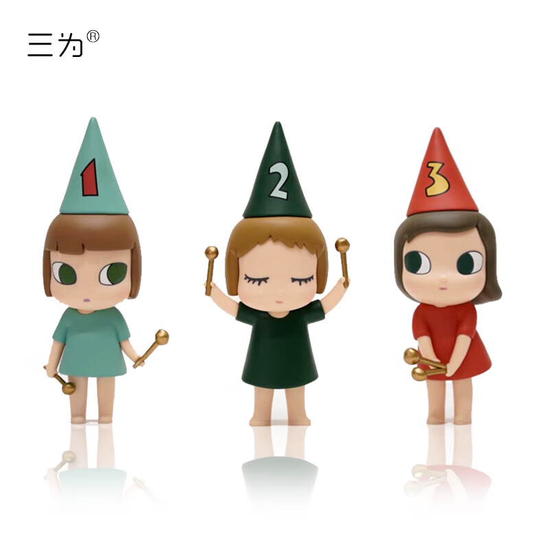 三为(sunwayart) 奈良美智敲鼓小女孩潮流艺术摆件轻奢家居客厅摆件伪