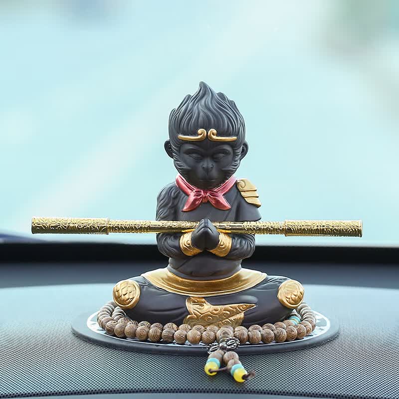 孙悟空车载中控台个性车内装饰车上用品 大圣归来(双手合十) 金箍棒