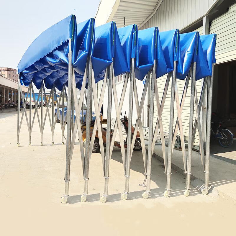 purixtar排档伸缩式遮阳蓬活动移动遮雨棚户外防雨推拉蓬折叠收缩大型