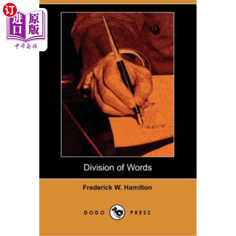 海外直订division of words (dodo press) 文字分类(渡渡鸟出版社)