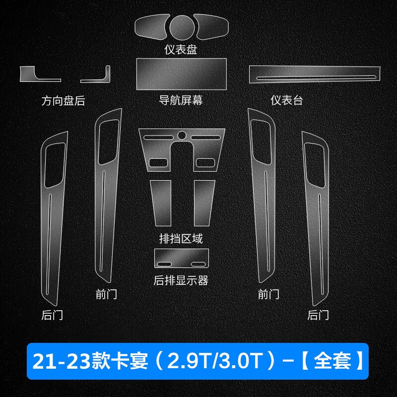 适用于22/23款保时捷卡宴/帕拉梅拉/Cayenne内饰贴膜中控导航屏幕保护膜 【顺丰】21-23款大卡宴2.9T/3