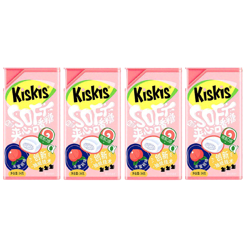 酷滋(kiskis)酷滋kiskis夹心泡泡口香糖无糖情话纸条接吻约会表白薄荷