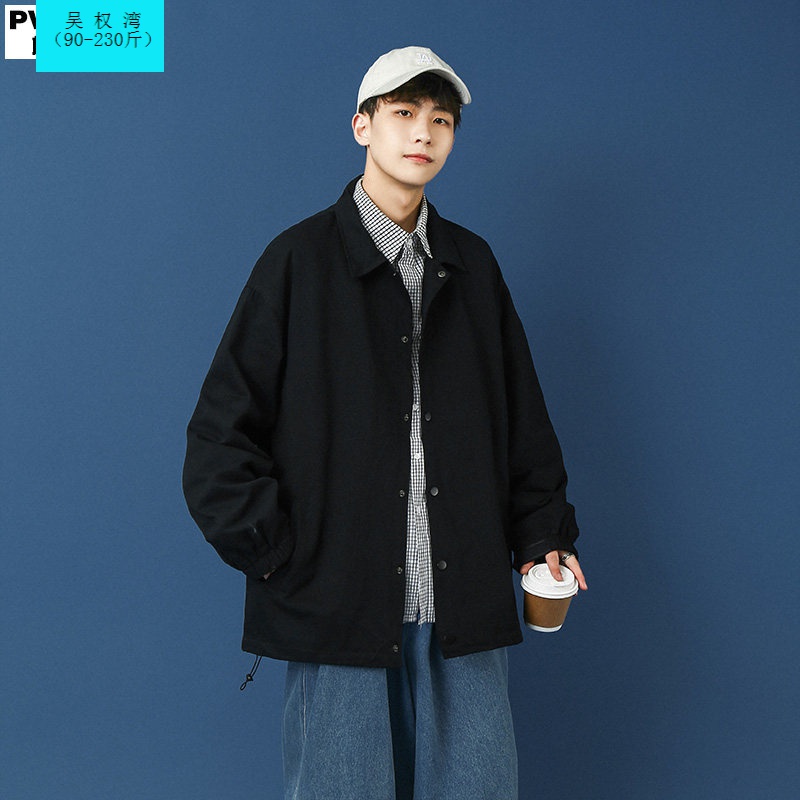吴权湾@吴权湾胖哥5xl肥佬230斤外套男春秋季韩版潮流大码胖子宽松