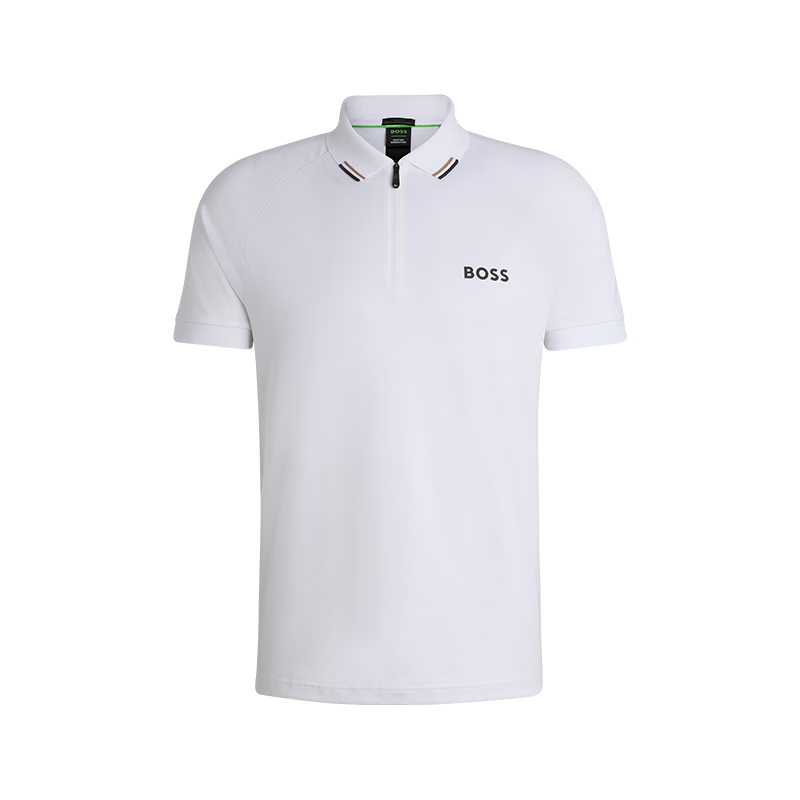 BOSS【礼物】【Matteo Berrettini联名】男吸湿速干短袖Polo 100-白色 L