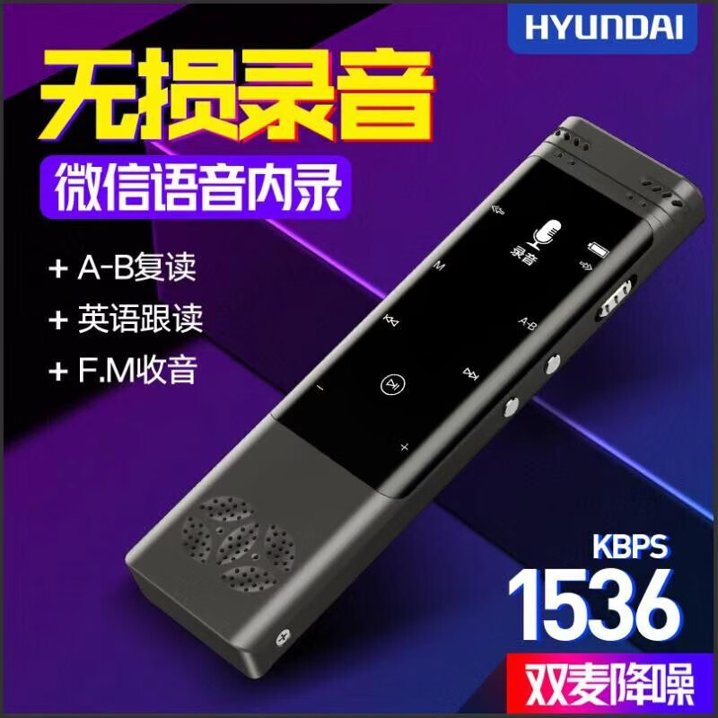 韩国现代录音笔 E880 专业降噪录音 学生学习商务采访 錆色 锖色 标配8g