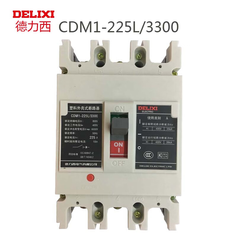 塑料外壳式断路器 cdm1-225l/3300  160a  180a 3p 125a