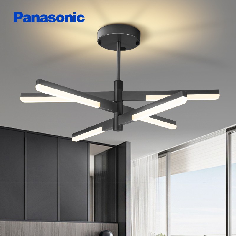 松下（Panasonic）客厅灯调光调色遥控吊灯LED北欧卧室吸顶式灯角度旋转可调简约吊灯具 棱之翼48瓦