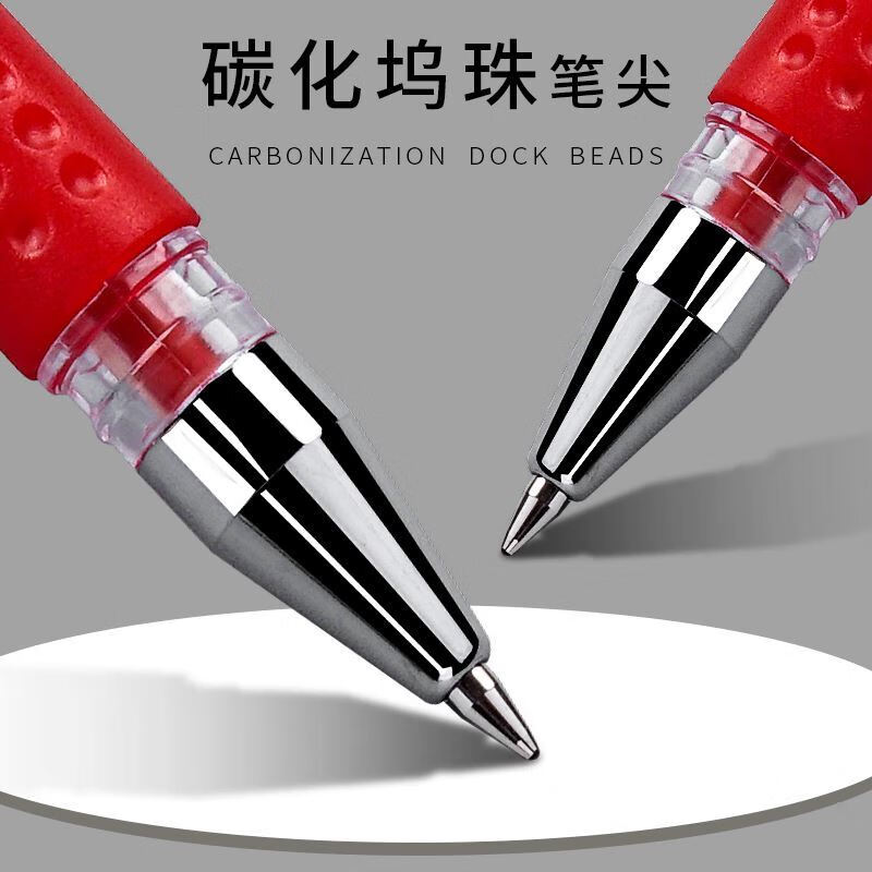 红色中性笔教师用红笔头0.5批改作业试卷专用 【掌柜】10只红笔+100只笔芯