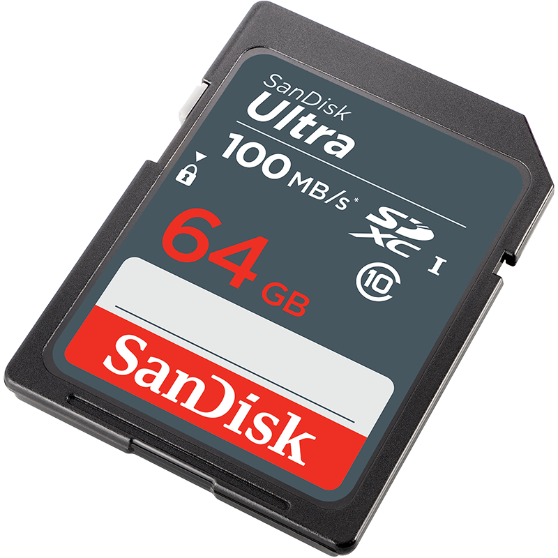 闪迪（SanDisk）64GB SD存储卡 至尊高速版 读速100MB/s 耐冷耐热  防水抗冲击 59.9元