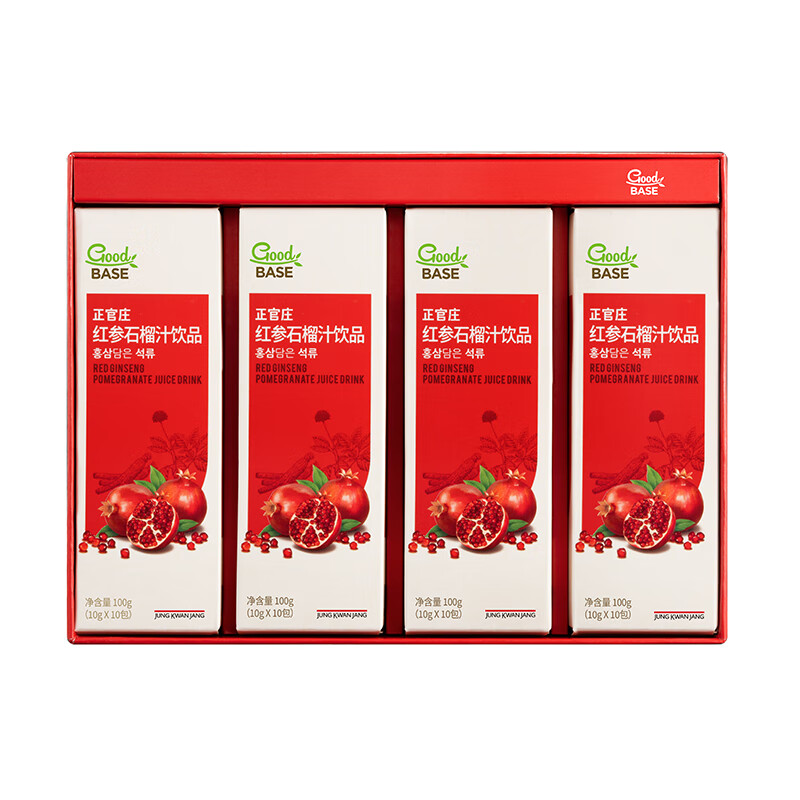正官庄红参液石榴液红参石榴汁饮品400g（10g*40袋）有效期至2026.10.28 红参石榴汁饮品400g（10g*40包）