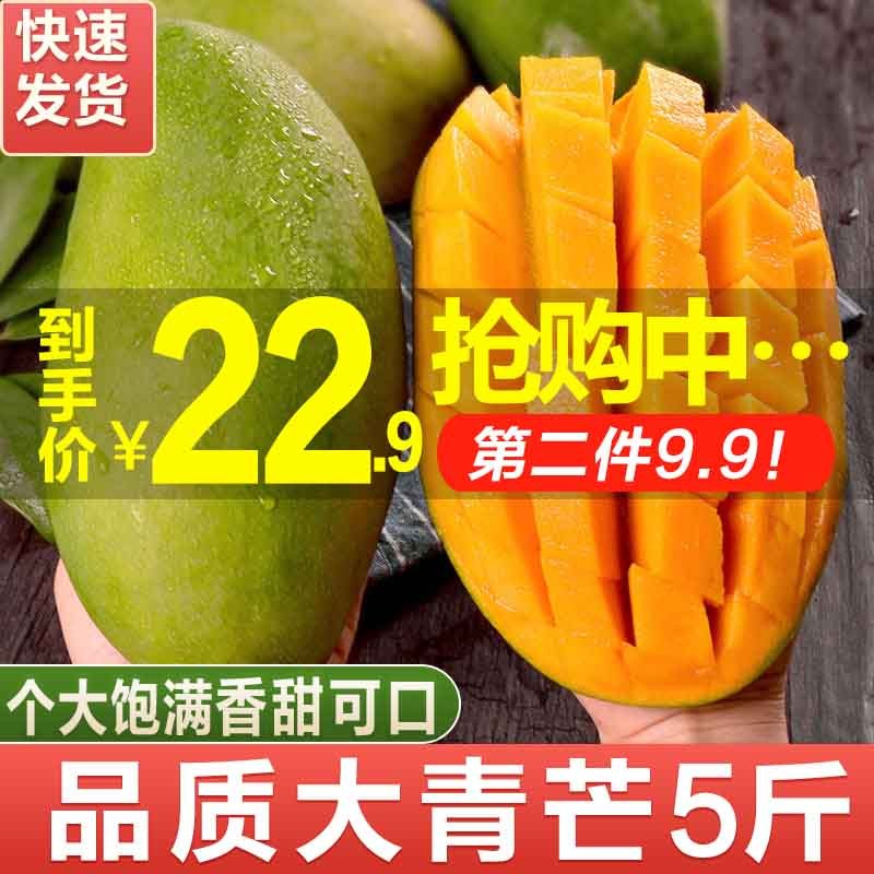 新鲜玉芒大青芒果水果生鲜芒果 5精选斤装