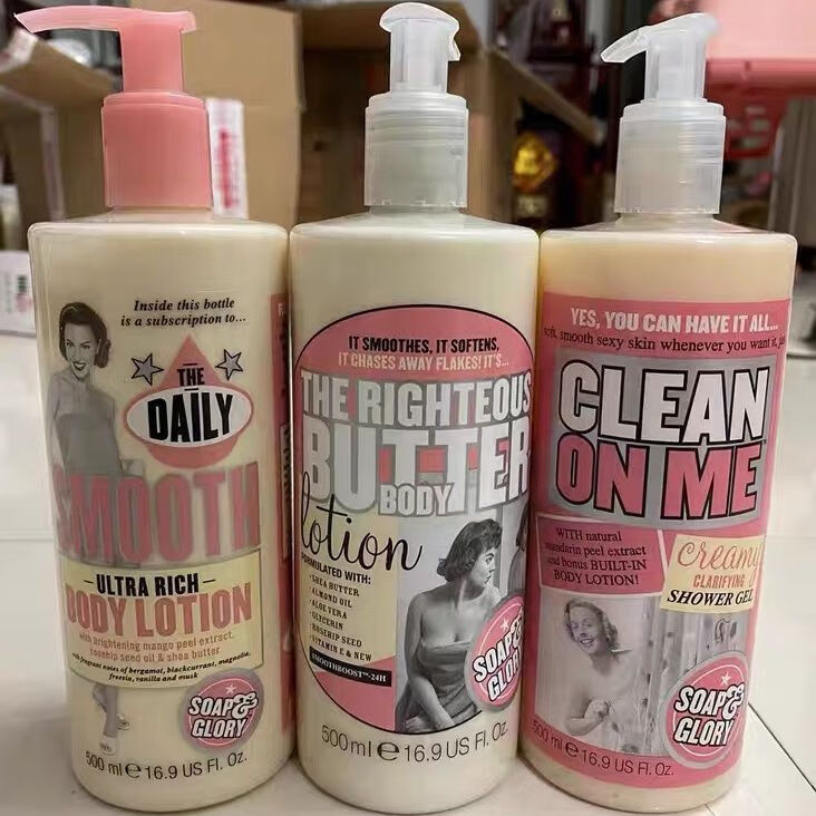 女神之美英国soap glory蜜糖奶油沐浴露身体乳500ml柠檬香味留香保湿