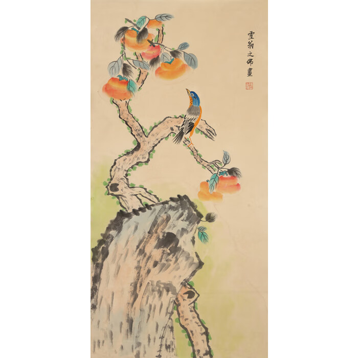 丹桂苑名家陈之佛花鸟字画精品三尺竖幅写意国画纯手绘名人书画作品