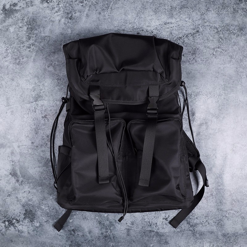 VAOPER2019新款韩版大容量双肩包背包男潮流时尚休闲学生旅行包女 黑色