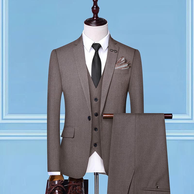 阿亨17岁18成人礼演出主持人正装面试装西服套装男士主持三件套韩版