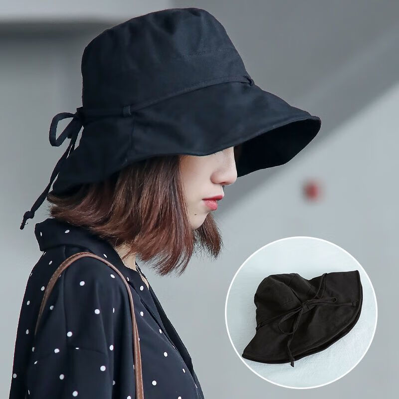 斯坦威克渔夫帽ins女百搭帽子韩版潮宽檐遮阳夏季薄款太阳防晒帽