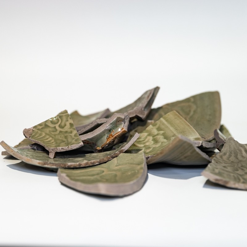 游此斋耀州窑瓷器古玩瓷器瓷片工艺品收藏瓷器碎片学习标本碎片绿釉瓷