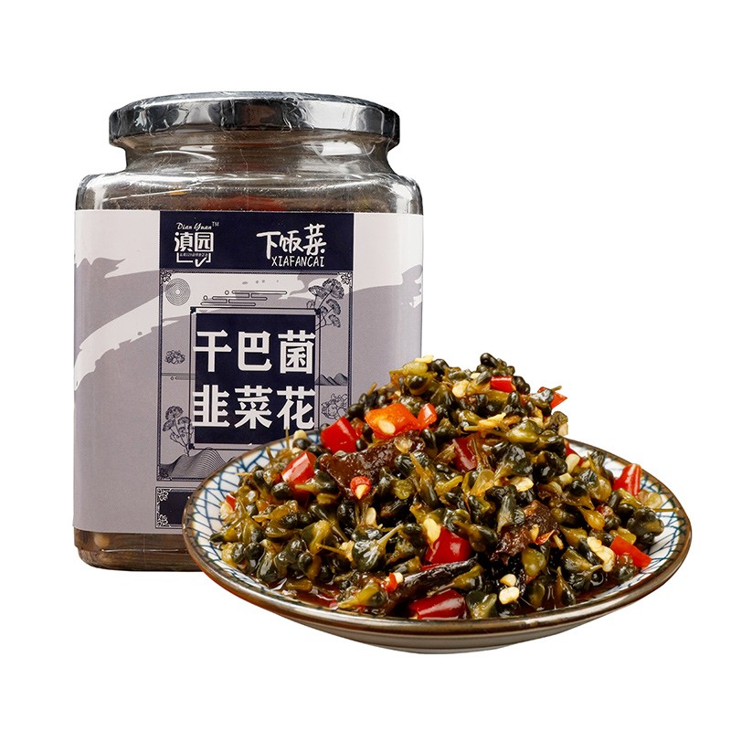 dianyuan 滇园 干巴菌韭菜花 腌菜咸菜下饭菜泡椒酱菜调味品 小米辣拌面拌饭 云南特产450g/瓶