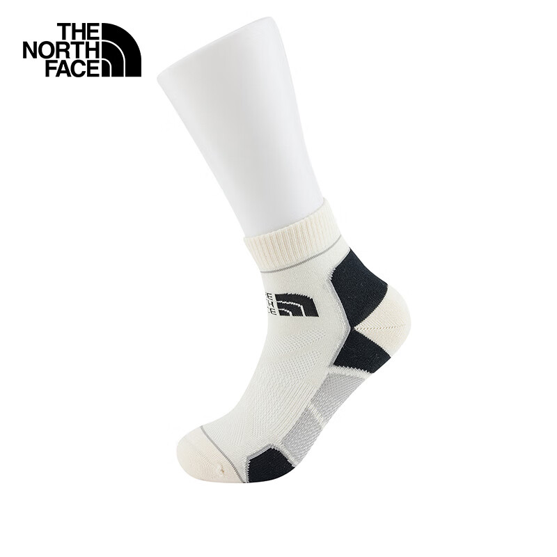 北面（The North Face）运动袜男女通用款户外吸湿透气春季上新|2XY5 O2D/白色 L